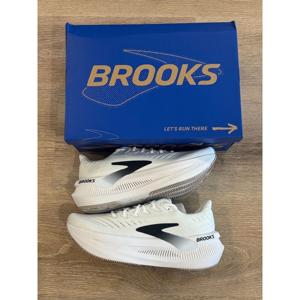 Brooks Glycerin Max 2 Men's Running Shoes White Black Gray Sz 10 10.5 New